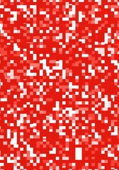 Fototapeta premium Abstract Background Red White Pixel Mosaic Pattern