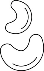Cashew nut outline