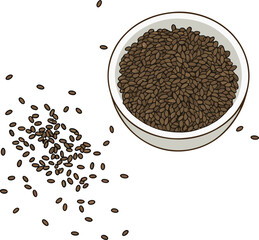 Chia Seeds Vector Design Icon Style