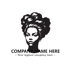 Head of queen logo company design vector illustration
