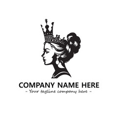 Obraz premium Head of queen logo company design vector illustration
