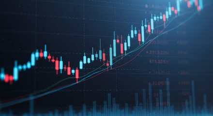 Abstract Background Stock Market Uptrend Graph Illustration