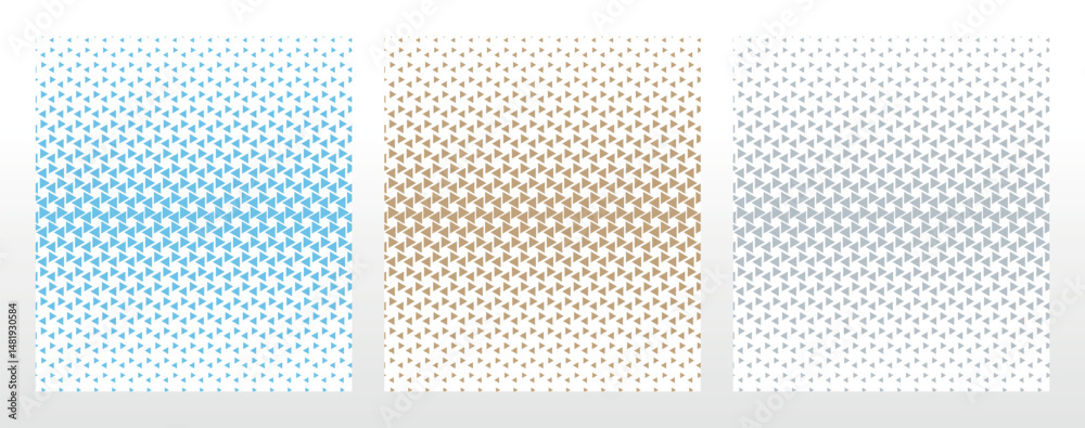 Aufkleber Set of abstract geometric patterns. Seamless vector backgrounds. Colored ornaments Graphic modern patterns Simple lattice graphic design