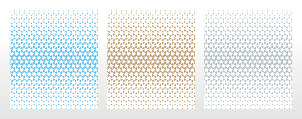 Set of abstract geometric patterns. Seamless vector backgrounds. Colored ornaments Graphic modern patterns Simple lattice graphic design