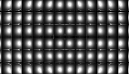 Obraz premium Abstract background of shiny cubes with reflected light forming a modern grid pattern