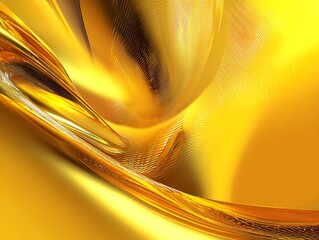 Yellow abstract background with dynamic energy patterns and metallic shades.