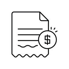 Receipt Vector icon