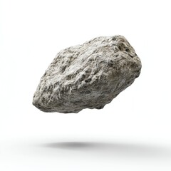 Obraz premium Floating rock isolated on white background.