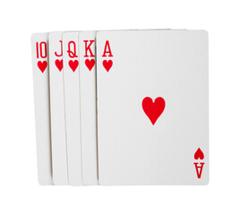 ace of hearts playing card isolated