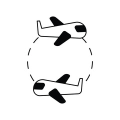 Transit  glyph icon with white background vector stock illustration