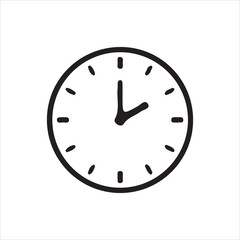 clock icon vector illustration