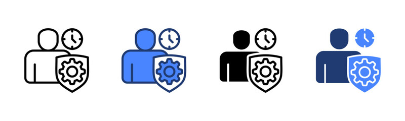 Obraz premium Self Discipline icon sheet multiple style collection