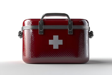First aid kit red medical box safety supplies