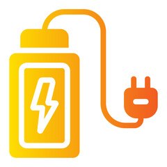 battery charging Gradient icon