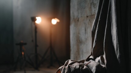 Draped Fabric in Studio Setting: Moody, Cinematic Lighting