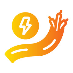 electric cable Gradient icon