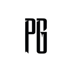 PG monogram logo design letter text name symbol monochrome logotype alphabet character simple logo