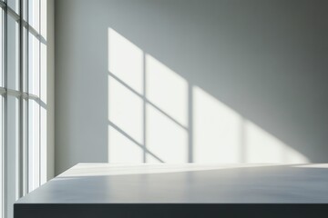 Fototapeta premium Minimalist interior with soft natural light.