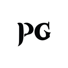 PG monogram logo design letter text name symbol monochrome logotype alphabet character simple logo