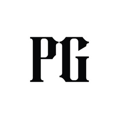 PG monogram logo design letter text name symbol monochrome logotype alphabet character simple logo