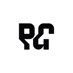 PG monogram logo design letter text name symbol monochrome logotype alphabet character simple logo