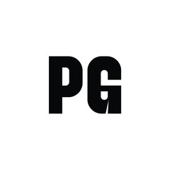 PG monogram logo design letter text name symbol monochrome logotype alphabet character simple logo