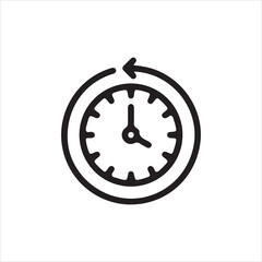 clock icon vector illustration