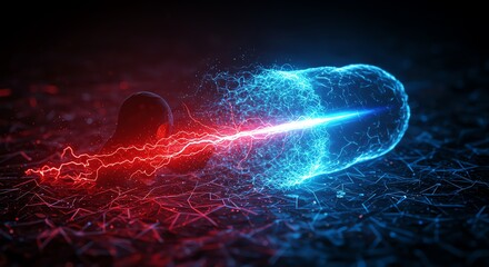 Energy transfer between two opposing objects