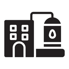oil refinery Solid icon