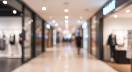 Abstract Photo of Blurred Shopping Mall Interior