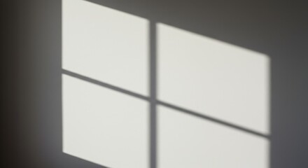 Abstract Photo of Window Shadow on White Wall