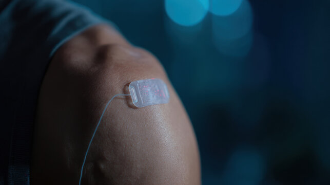 Wearable patch on arm monitors glucose levels in real time