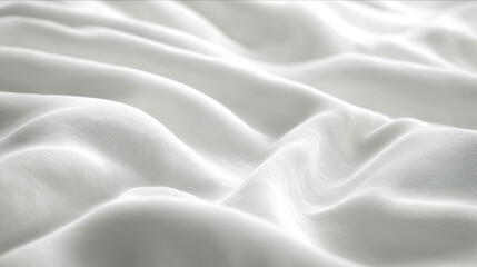 Obraz premium Close-Up of White Fabric Texture with Subtle Waves and Folds