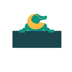 Sobek god peeking, Cartoon