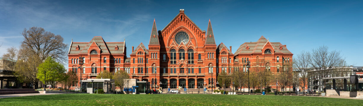 Cincinnati Ohio Music Hall Washington Park Over-The-Rhine panorama