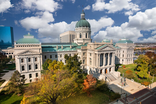 Indianapolis Indiana State Capitol building exterior view USA