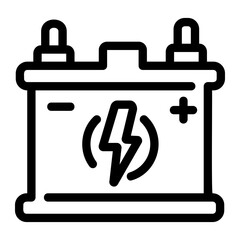 car battery Line Icon