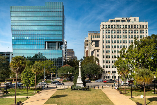 Columbia South Carolina Downtown Business District from State Capital