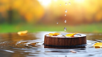 A fountain of water suspended in mid-air, frozen in motion as droplets hover around
