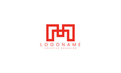 Fototapeta premium Minimalist M Logo for Branding and Identity.