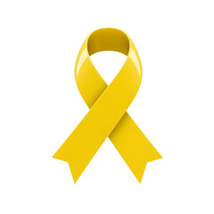 Ribbon of Hope Against on a Transparent Background.