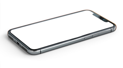 A high quality smartphone mockup showcasing a blank screen suitable for app or web design