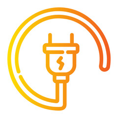 plug Line Gradient Icon