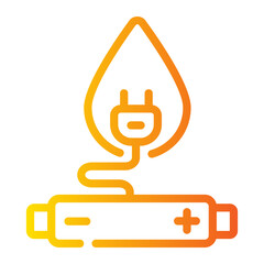 bioenergy Line Gradient Icon