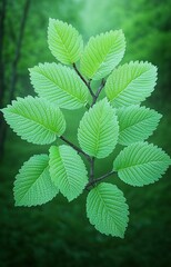 close up of green leaves of nettle