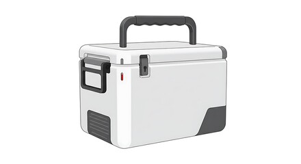 Portable Cooler Box with Handle for Outdoor Activities and Picnics