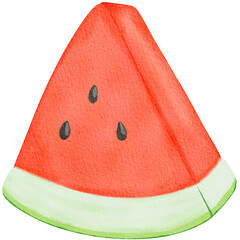 Watermelon Slice Summer Picnic Illustration..