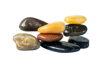 zen stones on white background