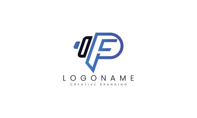 Minimalist PF Logo for Branding and Identity.