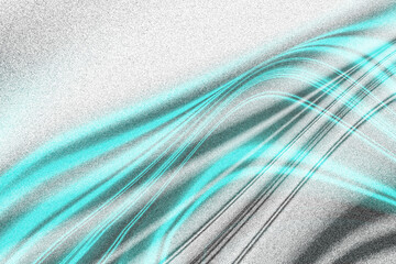 Abstract teal wave pattern on black background.